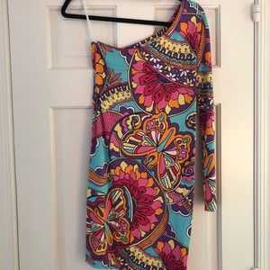 Lilly Pulitzer patterned one shoulder dress